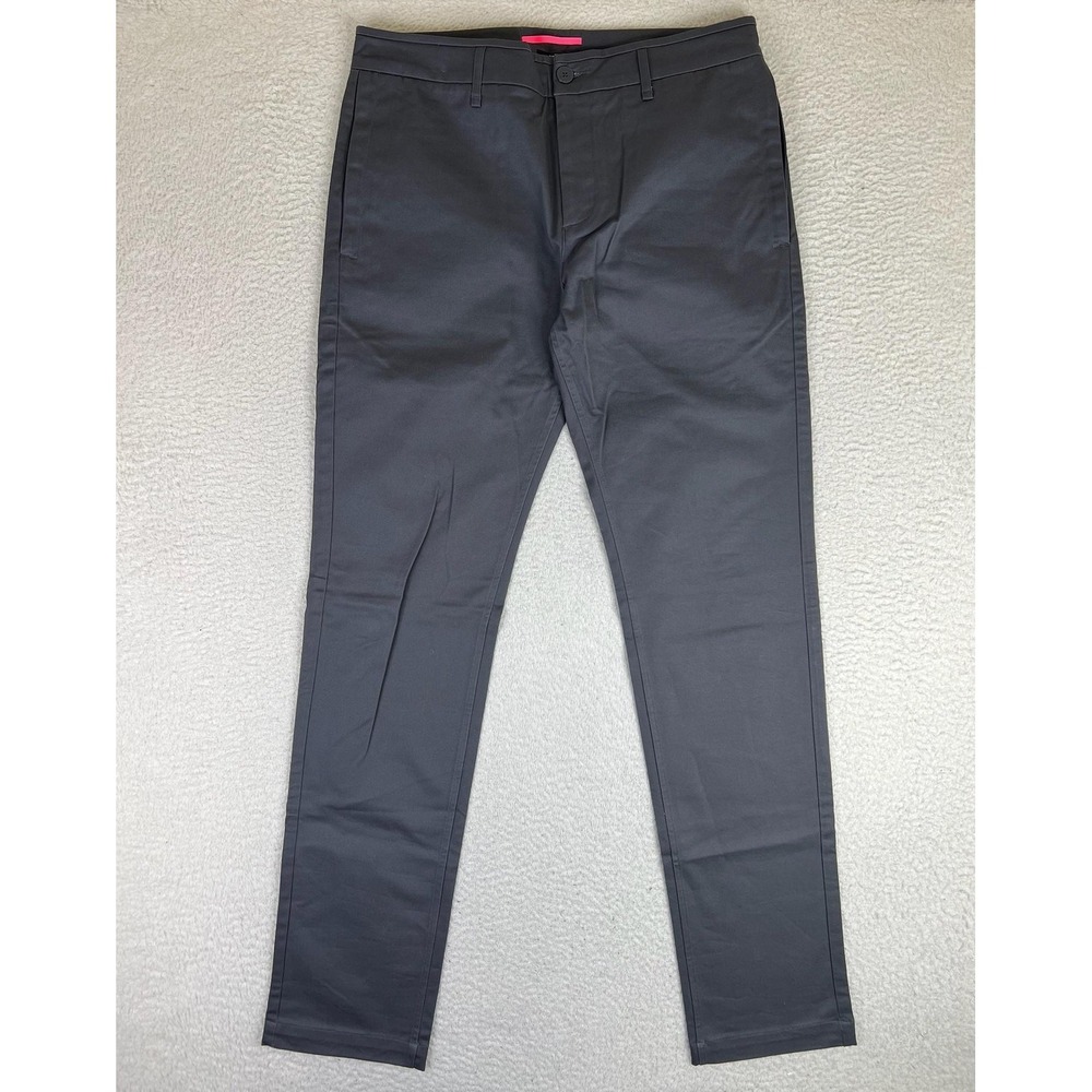 Rapha Pants Mens 32x34 Gray Cotton Trousers Slim Fit Stretch Chino Casual